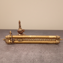 Load image into Gallery viewer, Vintage Brass Pen Stand with Inkwell (Kalamdani)