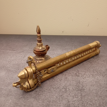 Load image into Gallery viewer, Vintage Brass Pen Stand with Inkwell (Kalamdani)