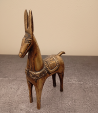 Load image into Gallery viewer, Vintage Brass Tribal Horse Figurine