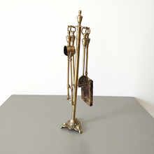 Load image into Gallery viewer, Brass Fireplace Tools Set | 4-Piece Brass Finish Hearth Companion
