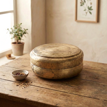 Load image into Gallery viewer, Golden Hearth: Vintage Brass Chapati Box