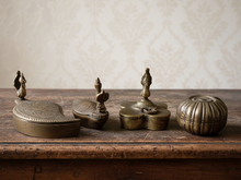 Load image into Gallery viewer, Antique Brass Miniature Brass kumkum Box -Sold Individually