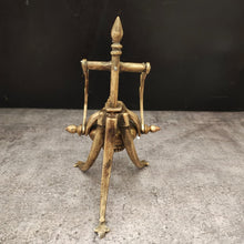 Load image into Gallery viewer, Antique Brass Smudge Pot or Inkwell on Tripod Stand