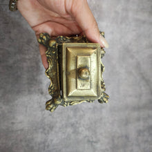 Load image into Gallery viewer, Antique Brass Trinket knob Box (Not a Set)