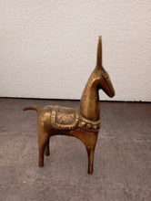 Load image into Gallery viewer, Vintage Brass Tribal Horse Figurine