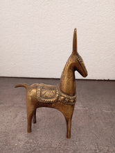 Load image into Gallery viewer, Vintage Brass Tribal Horse Figurine