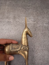 Load image into Gallery viewer, Vintage Brass Tribal Horse Figurine