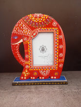 Load image into Gallery viewer, Handcrafted Wood Elephant Photo Frame: A Treasured Home Accent and Gift