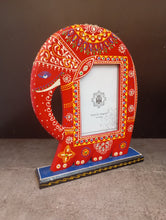 Load image into Gallery viewer, Handcrafted Wood Elephant Photo Frame: A Treasured Home Accent and Gift