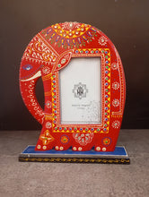 Load image into Gallery viewer, Handcrafted Wood Elephant Photo Frame: A Treasured Home Accent and Gift