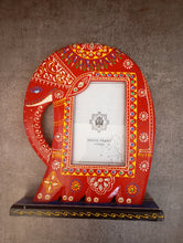 Load image into Gallery viewer, Handcrafted Wood Elephant Photo Frame: A Treasured Home Accent and Gift