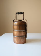 Load image into Gallery viewer, Elegant Vintage Three Tier Brass Tiffin Box