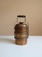 Load image into Gallery viewer, Elegant Vintage Three Tier Brass Tiffin Box