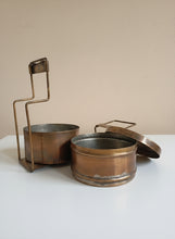 Load image into Gallery viewer, Vintage Two Tier Brass Tiffin Box