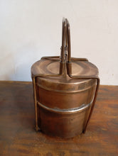 Load image into Gallery viewer, Vintage Two Tier Brass Tiffin Box