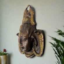 Load image into Gallery viewer, Antique Finish Shankar Face Wall Hanging Size 7.5 x 2.4 x 9.7 cm - Style It by Hanika