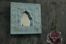 Load image into Gallery viewer, Antique Inspired Handcrafted Wooden Blue Rustic Mirror Indian Jharokha - Style It by Hanika