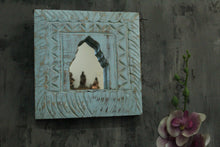 Load image into Gallery viewer, Antique Inspired Handcrafted Wooden Blue Rustic Mirror Indian Jharokha - Style It by Hanika
