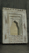 Load image into Gallery viewer, Antique Inspired Handcrafted Wooden Rustic Mirror Indian Jharokha - Style It by Hanika