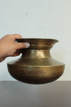 Load image into Gallery viewer, Beautiful Vintage Brass Chari / Oil or Ghee Vessel - Style It by Hanika