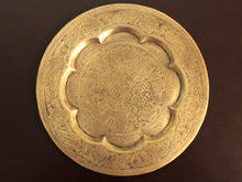 Load image into Gallery viewer, Beautiful Vintage Brass Engraved Plate - Style It by Hanika