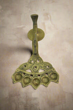Load image into Gallery viewer, Elegance of the Peacock Brass Panch Aarti Diya - Style It by Hanika