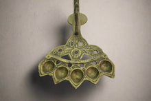 Load image into Gallery viewer, Elegance of the Peacock Brass Panch Aarti Diya - Style It by Hanika
