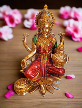 Load image into Gallery viewer, Elegant Handcrafted Poly Resin Kamal Laxmi Sitting in Multicolor - Style It by Hanika