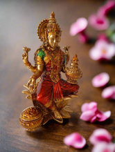 Load image into Gallery viewer, Elegant Handcrafted Poly Resin Kamal Laxmi Sitting in Multicolor - Style It by Hanika