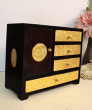 Load image into Gallery viewer, Exquisite Handcrafted Brass-Fitted 4 Drawer 1 Door Box - Style It by Hanika