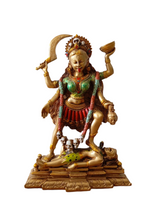 Load image into Gallery viewer, Goddess Kali statue depicting the fierce form of Parvati as the Hindu goddess of destruction, power, and creation, shown with Lord Shiva. - Style It by Hanika