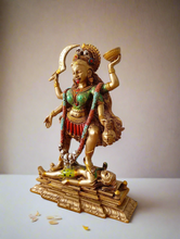 Load image into Gallery viewer, Goddess Kali statue depicting the fierce form of Parvati as the Hindu goddess of destruction, power, and creation, shown with Lord Shiva. - Style It by Hanika