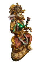 Load image into Gallery viewer, Graceful Prosperity: Poly Resin Sitting Lakshmi Statue - Style It by Hanika