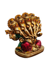 Load image into Gallery viewer, Handcrafted 5-Face Ganesha Idol | Multicolor Poly Resin Statue | Tribal Artisan Made from Rajasthan | Hindu Home Decor - Style It by Hanika