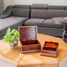 Load image into Gallery viewer, Handcrafted Wooden Box Set of 2 pcs with Brass Fittings: Artisanal Elegance - Style It by Hanika