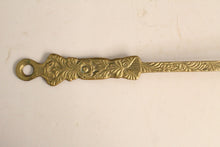 Load image into Gallery viewer, Huge Vintage Brass serving spoon with Floral Handle - Style It by Hanika