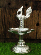 Load image into Gallery viewer, Metal Peacock Deepak: Illuminate Your Daily Pooja and Festive Celebrations - Style It by Hanika