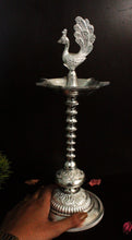 Load image into Gallery viewer, Metal Peacock Deepak: Illuminate Your Daily Pooja and Festive Celebrations - Style It by Hanika