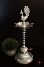 Load image into Gallery viewer, Metal Peacock Deepak: Illuminate Your Daily Pooja and Festive Celebrations - Style It by Hanika