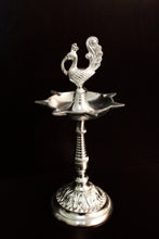 Load image into Gallery viewer, Metal Peacock Deepak: Illuminate Your Daily Pooja and Festive Celebrations - Style It by Hanika