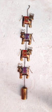Load image into Gallery viewer, Rustic Charm: Handcrafted Wooden 4 Cow Bell Wind Chimes Wall Decor - Style It by Hanika