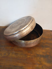 Load image into Gallery viewer, The Keeper's Trove: Vintage Carved Brass Container (Katordan) - Style It by Hanika