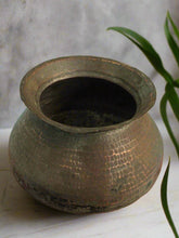 Load image into Gallery viewer, Vintage Beautifully Carved Brass Pot - Style It by Hanika