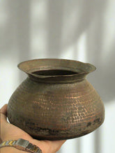 Load image into Gallery viewer, Vintage Beautifully Carved Brass Pot - Style It by Hanika