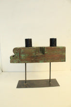 Load image into Gallery viewer, Vintage Wooden Hand Carved Candle Holder Stand - Style It by Hanika