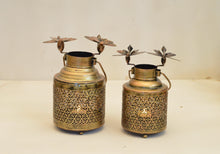 Load image into Gallery viewer, Antique Gold Finish Bird Pot Tea Light Holders (Set of 2) - Style It by Hanika