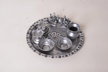 Load image into Gallery viewer, Beautiful Light weight Silver Finish Pooja Thali - Style It by Hanika