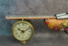 Load image into Gallery viewer, Handcrafted Metal Gun Shaped Table Clock - Style It by Hanika