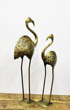 Load image into Gallery viewer, Iron Handcrafted Crane Tea Light Holders Set of 2, Size 30.4 x 15.2 x 76.2 cm - Style It by Hanika