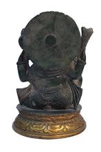 Load image into Gallery viewer, Lord Brass Ganesh ji with Mushak Statue God Idol Size 10.5 x 10.5 x 14.5 cm - Style It by Hanika